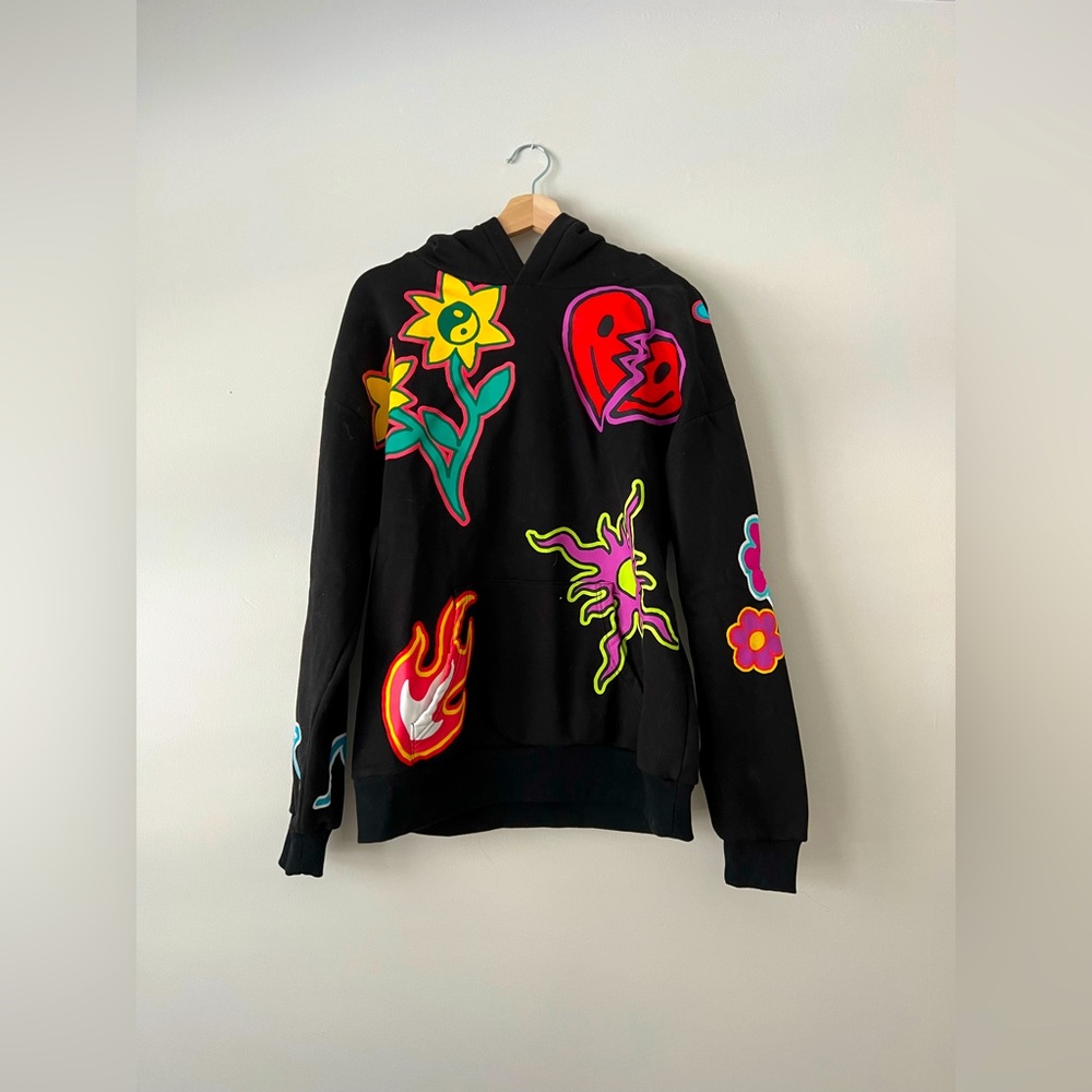 PACSUN PATCH WORK SWEATER